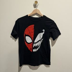 Marvel black Spider-Man and Venom t shirt top youth XL 14/16